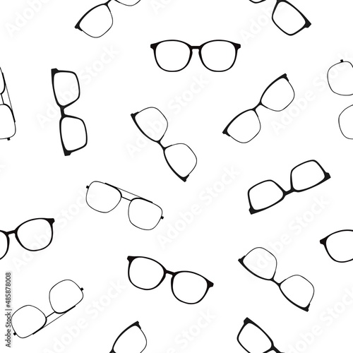 Glasses Pattern. Vector Seamless Pattern Background or Wallpaper, Glasses Themed