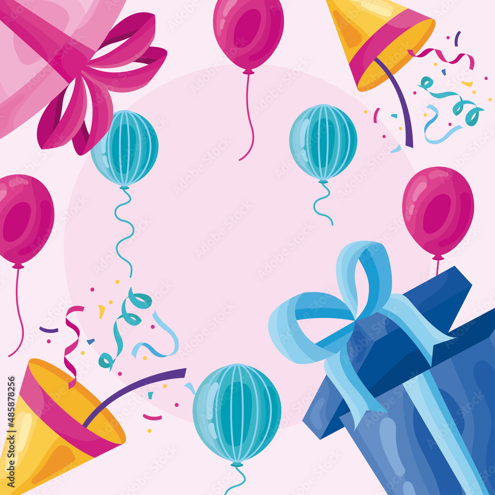 celebration gifts and balloons