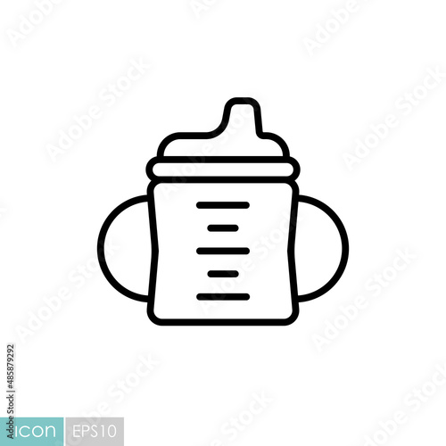 Toddler sippy cup vector icon