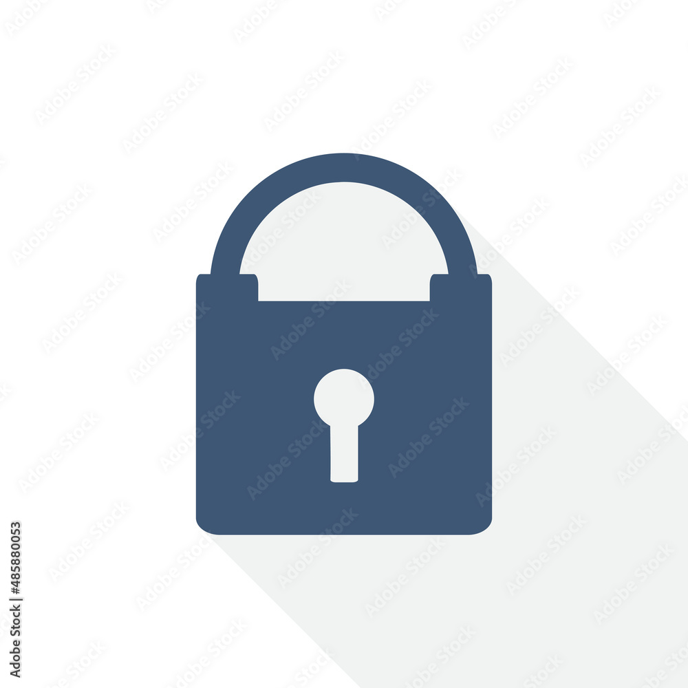 Simple editable padlock vector icon, flat design security concept illustration easy to edit Simple editable padlock vector icon, flat design security concept illustration easy to edit