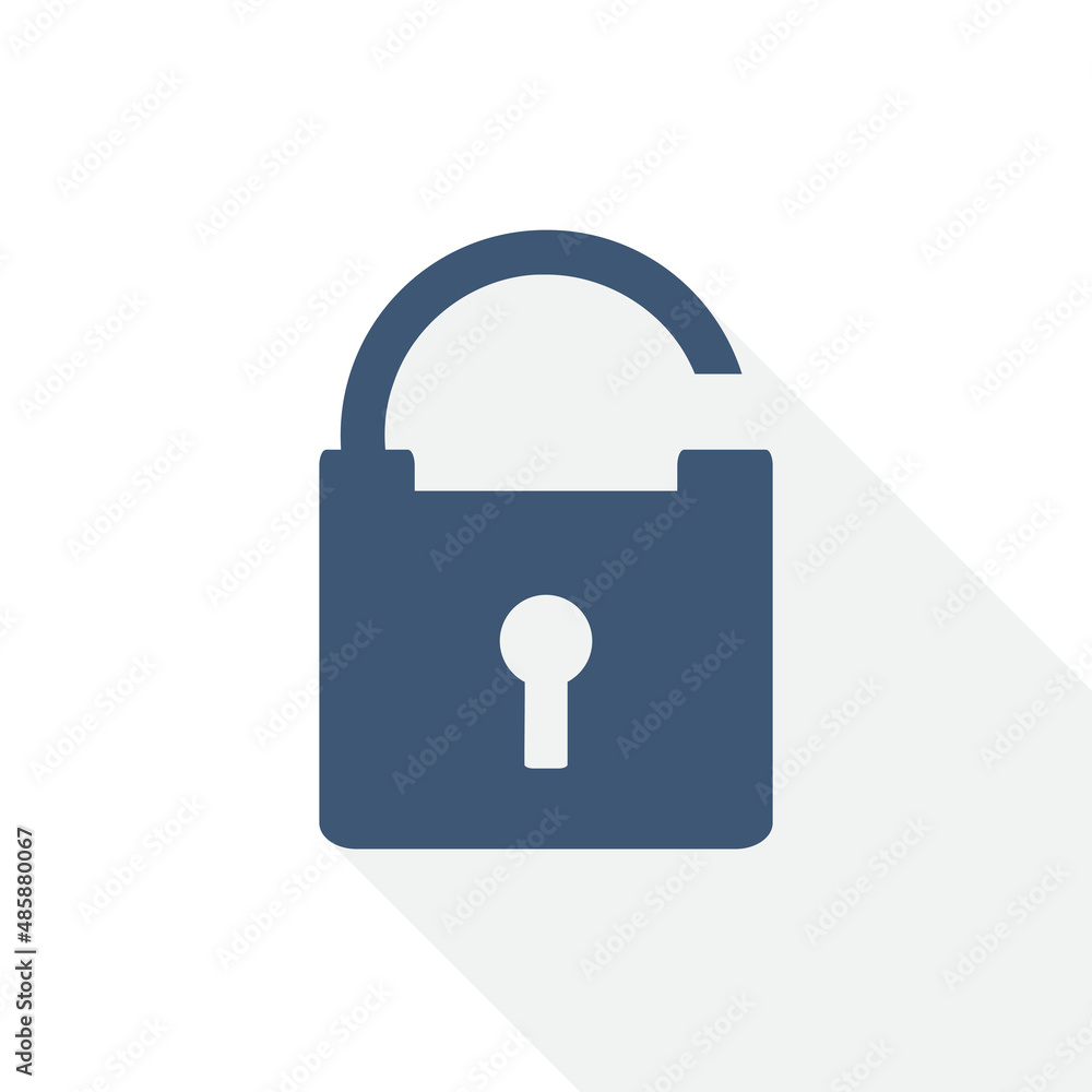 Simple editable padlock vector icon, flat design security concept illustration easy to edit Simple editable padlock vector icon, flat design security concept illustration easy to edit