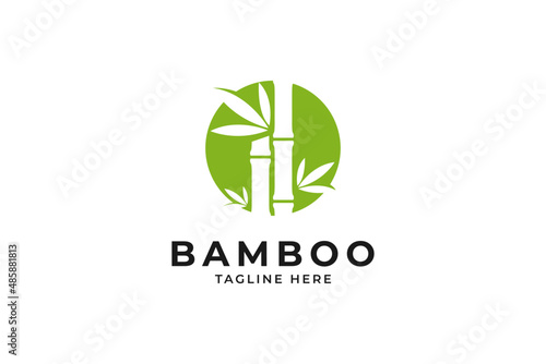 Wallpaper Mural Rounded bamboo tree logo design