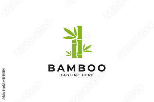 Modern bamboo tree logo vector design © Brandingasik