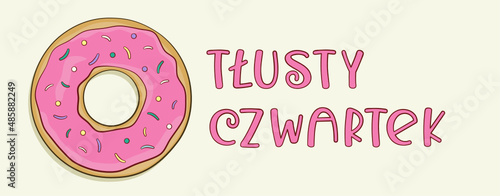 Tłusty Czwartek. Wektor. Ilustracja