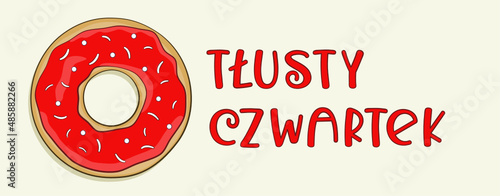 Tłusty Czwartek. Wektor. Ilustracja
