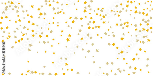 Star confetti. Golden casual confetti background. Bright design pattern. Vector template with gold stars. Suitable for your design, cards, invitations, gift, vip © niko180180