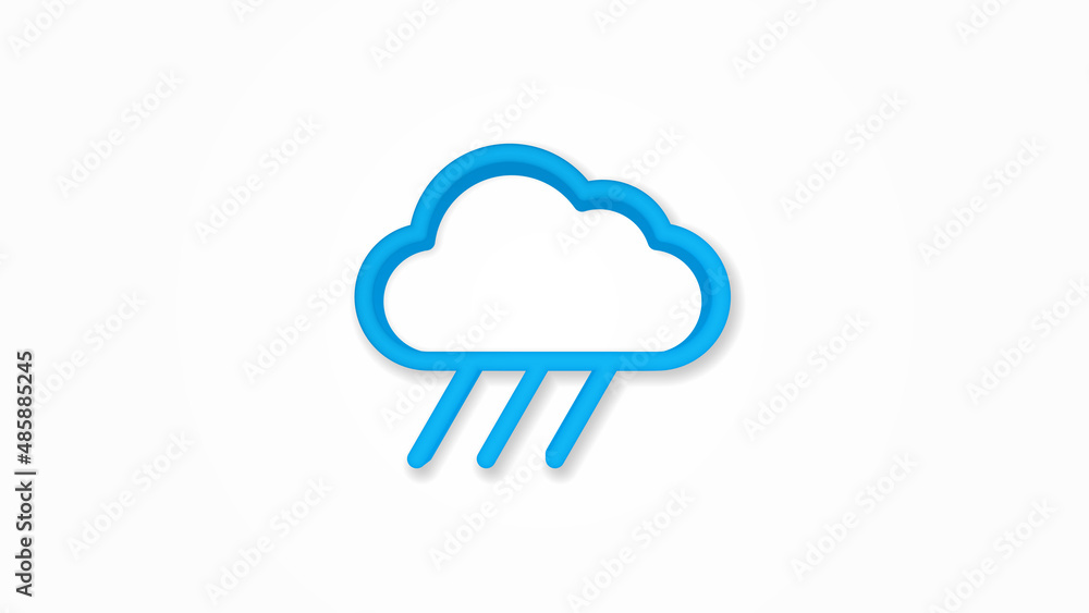 cloud, rain weather 3d line flat color icon. Realistic vector illustration. Pictogram isolated. Top view. Colorful transparent shadow design. cloud, rain weather 3d line flat color icon. Realistic vector illustration. Pictogram isolated. Top view. Colorful transparent shadow design.