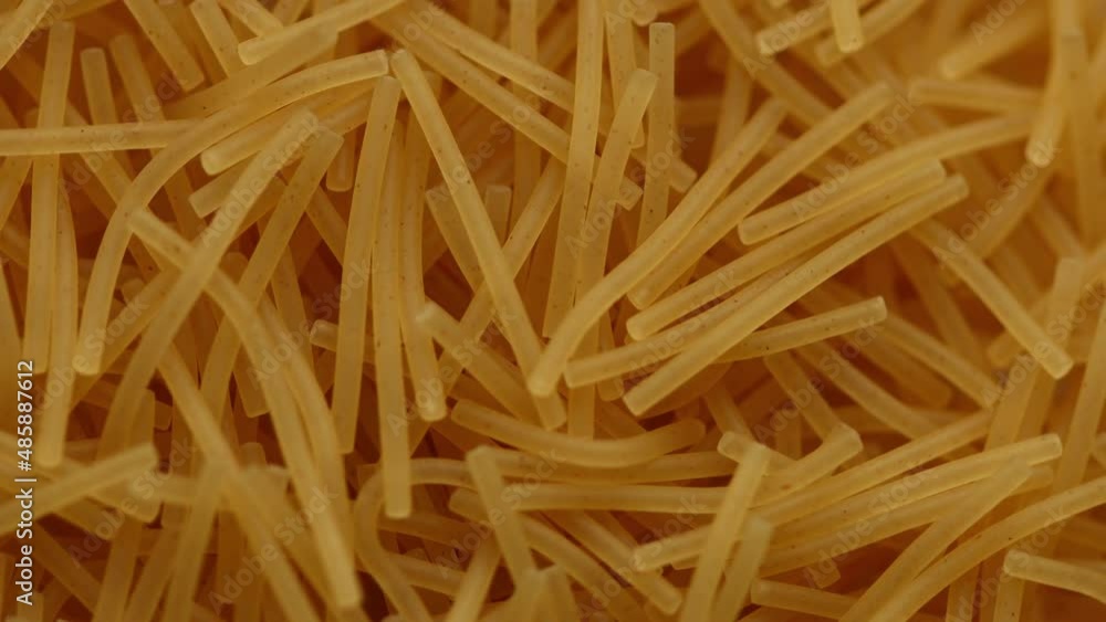 dry pasta close-up rotate in a circle dry pasta close-up rotate in a circle