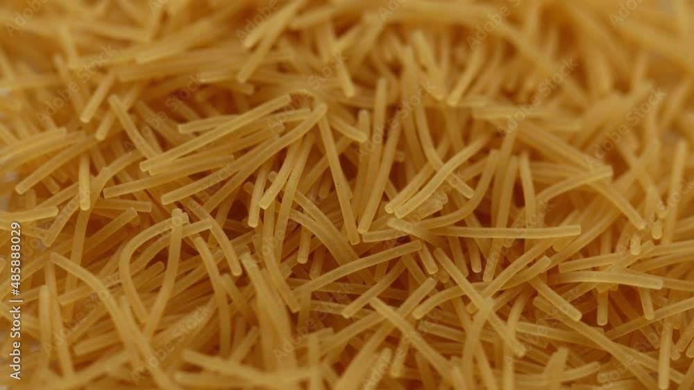dry pasta close-up rotate in a circle dry pasta close-up rotate in a circle