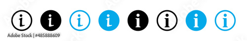 Information icon. Info support service signs. Faq help guide icon collection. EPS 10