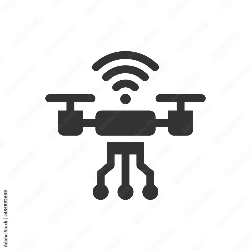 Quadcopter Icon - smart Drone Icon Quadcopter Icon - smart Drone Icon