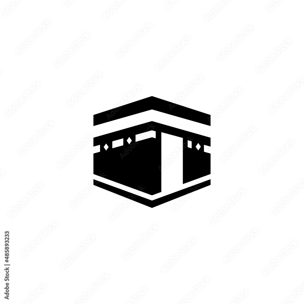 Kaaba simple flat icon vector illustration Kaaba simple flat icon vector illustration