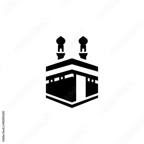 Kaaba simple flat icon vector illustration photo