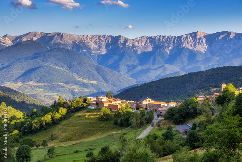 Bild auf Leinwand Summer landscape in La Cerdanya, Pyrenees mountain , Catalonia, Spain