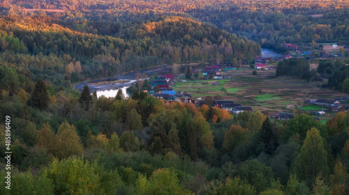 The ancient village of Yaroslavichi in the national park, reserved Vepsky forest. on the North of Russia
