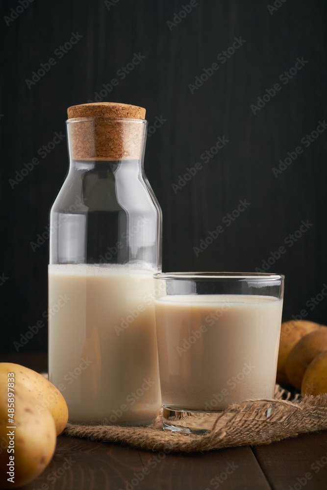 vegan potato milk in a glass bottle sweden super food vegan potato milk in a glass bottle sweden super food