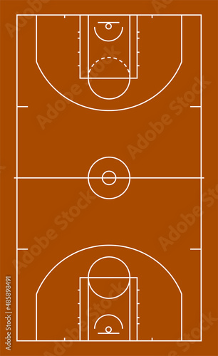 Basketball parquet floor