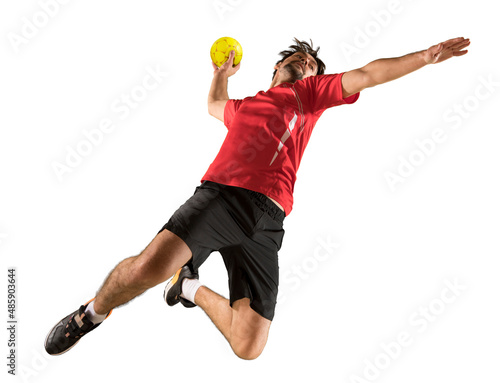 Handball player players in action
