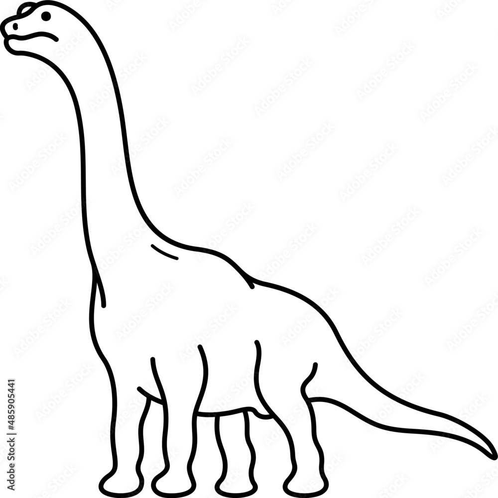 Ancient animal Brachiosaurus Stock Vector | Adobe Stock