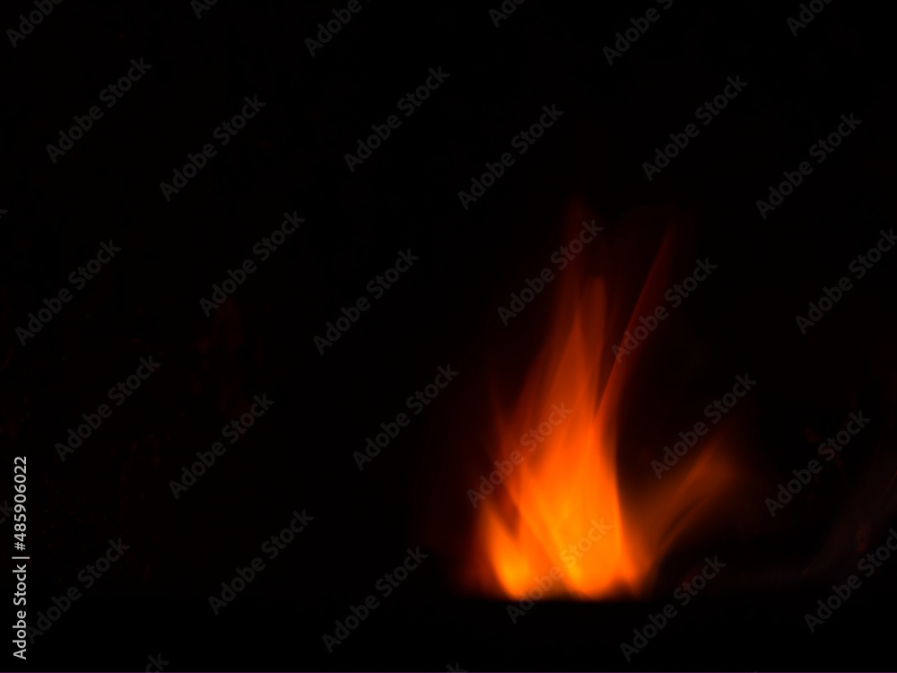 Feuer Flammen auf schwarzen Hintergrund