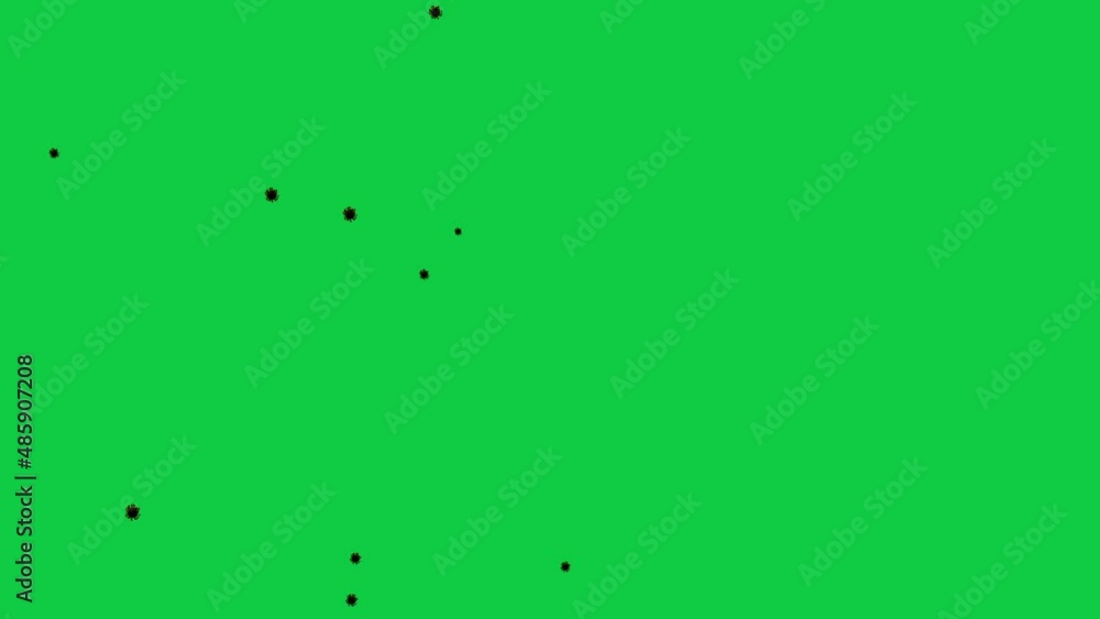 Virus cells on a green screen Virus cells on a green screen