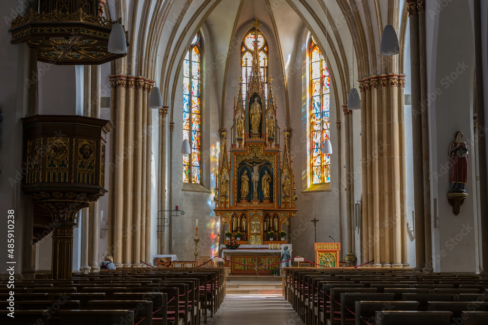 Fototapeta premium Altar in einer barocken Kirche.