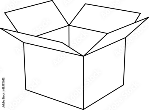 Vector illustration of a carboard box