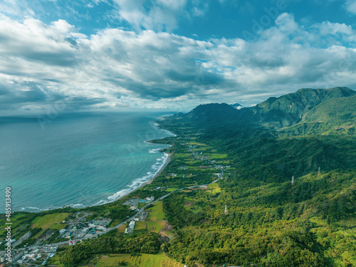 Taiwan - Chenggong's coast from drone view photo