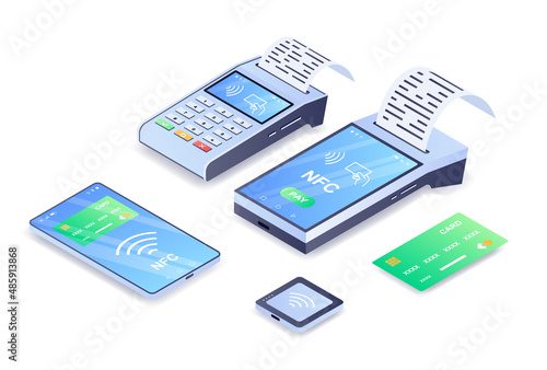 Cashless Payment machine abstract concept