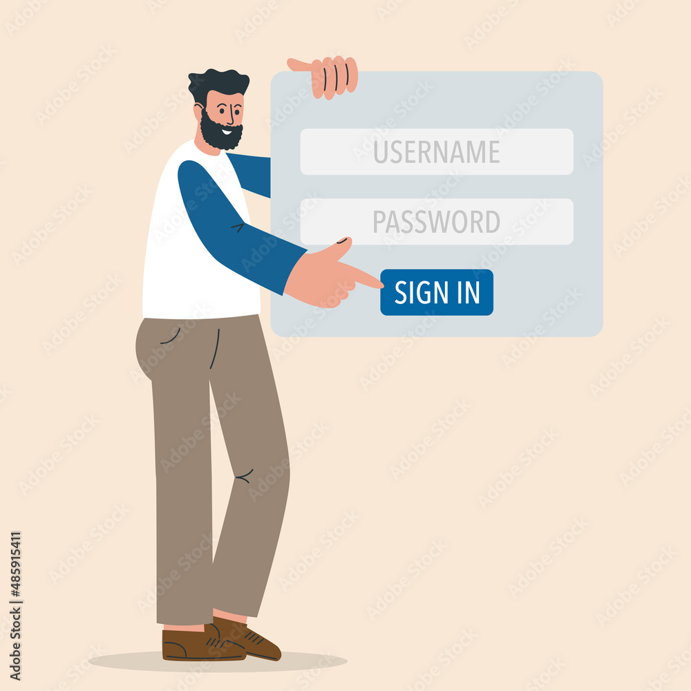 Signing in personal page. Entering personal email and security concept, UI. Concept of online registration, sign in, sign up. Signing in personal page. Entering personal email and security concept, UI. Concept of online registration, sign in, sign up.