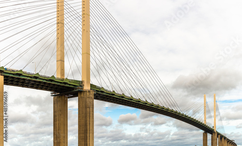 Queen Elizabeth II Bridge, also known as Dartford Crossing. The Bridge links Dartford and Thurrock over river Thames. photo