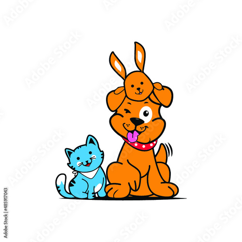 cat and dog cartoon 
