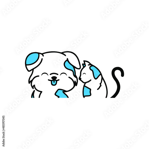 cat and dog  cartoon 