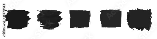 
Grunge background set. Scratched black blank background for placement of elements. Vector clipart isolated on white background.
