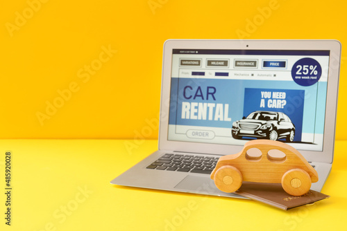 Laptop with open page of ca...