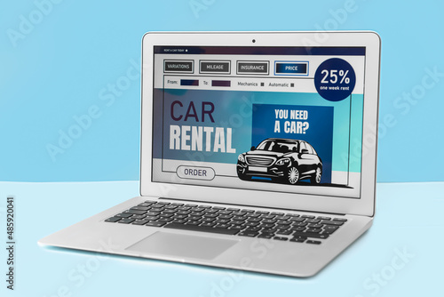 Laptop with open page of ca...