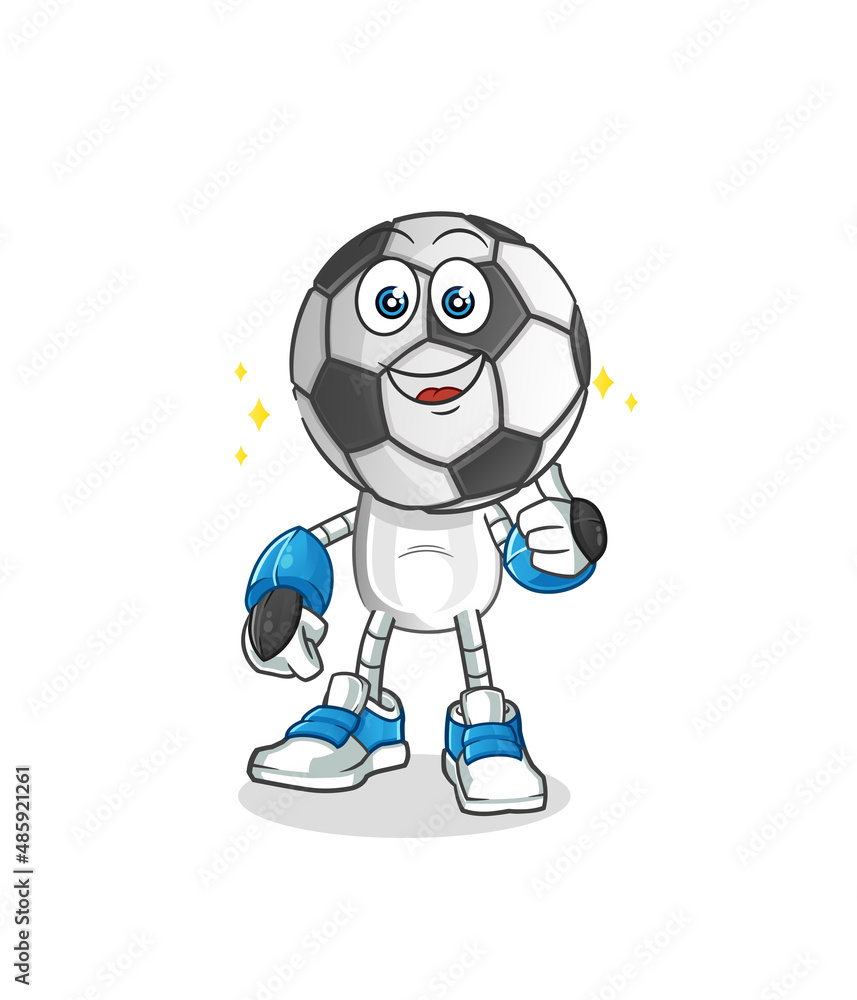 football head cartoon robot character. cartoon mascot vector football head cartoon robot character. cartoon mascot vector
