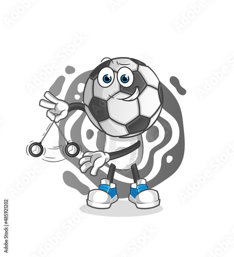 football head cartoon hypnotizing. cartoon mascot vector