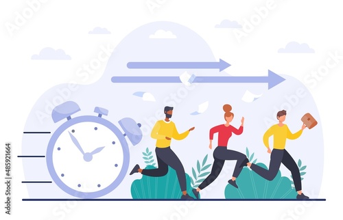 Work time management abstract concept