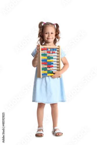 Funny little girl with abac...