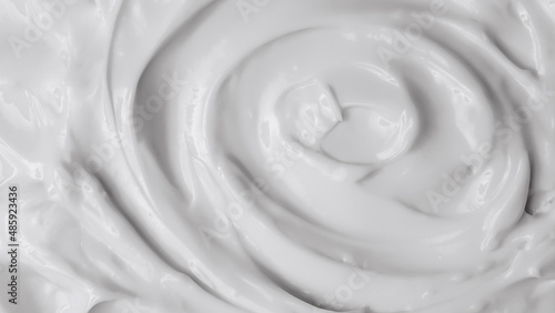 White cosmetic cream texture background. Lotion, skin care, moisturizer texture. Cream background. Closeup of cosmetics cream. Face creme, body lotion.