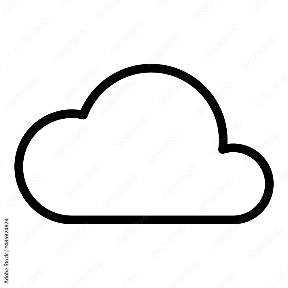 Cloud Data Flat Icon Isolated On White Background Cloud Data Flat Icon Isolated On White Background