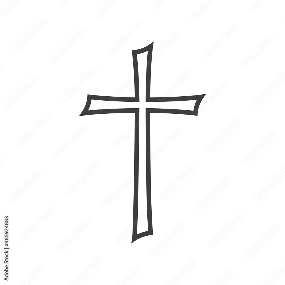 Vector illustration of a religious cross on a white background. Christian cross. Cross of Christ. Vector illustration of a religious cross on a white background. Christian cross. Cross of Christ.