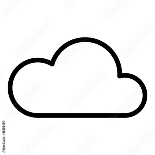 Cloud Flat Icon Isolated On White Background