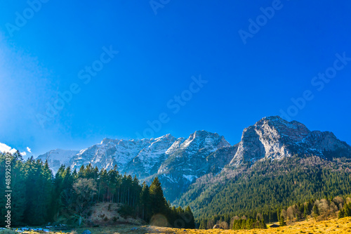 Mountain landscape next to Ramsau in Berchtesgaden