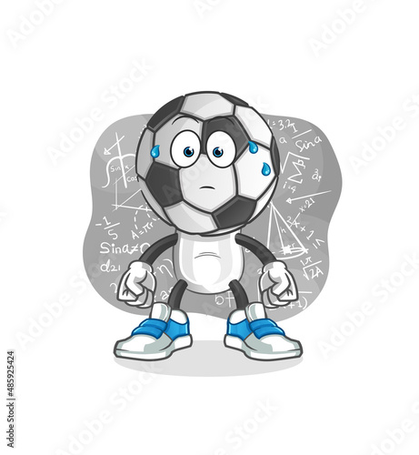 football head cartoon thinking hard vector. cartoon character