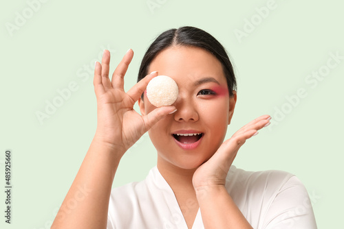 Beautiful Asian woman with ...