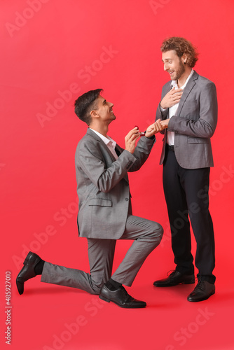 Young gay proposing to his ...
