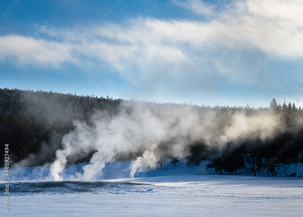 Winter scenery from Yellowstone National Park.