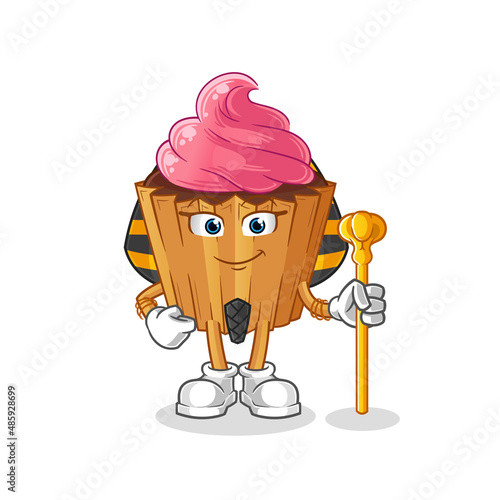 cupcake ancient egypt cartoon. cartoon mascot vector